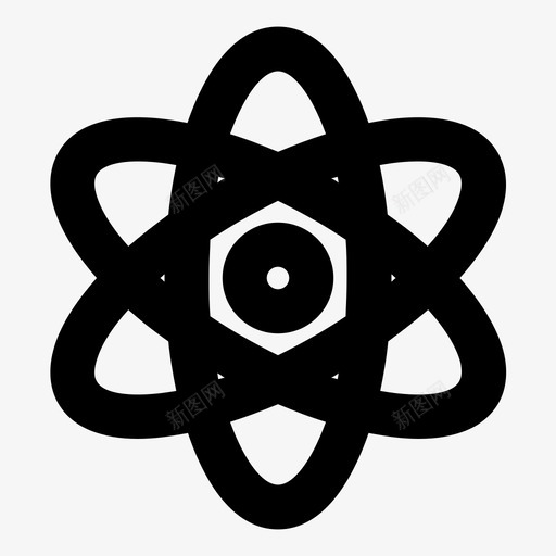 原子电子物理图标svg_新图网 https://ixintu.com 原子 物理 电子