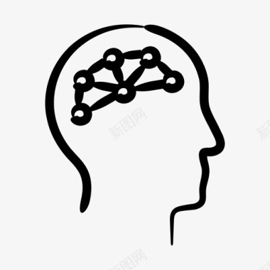 智商大脑连接图标图标