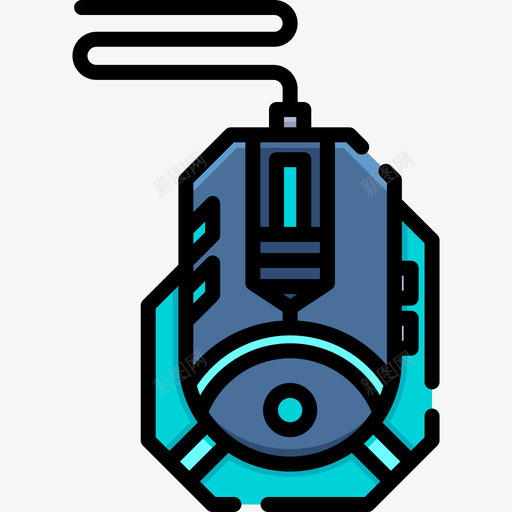 鼠标游戏21线颜色图标svg_新图网 https://ixintu.com 游戏 颜色 鼠标