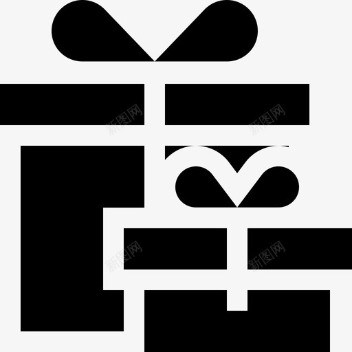 礼品盒冬季37装满图标svg_新图网 https://ixintu.com 冬季37 礼品盒 装满