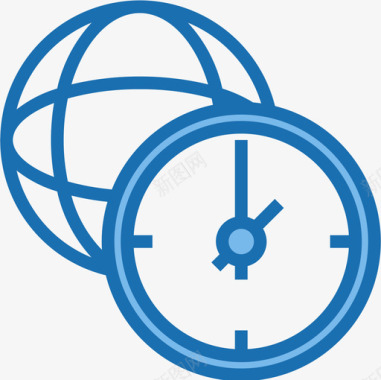时钟企业管理36蓝色图标图标