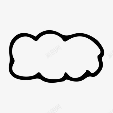 云涂鸦素描图标图标