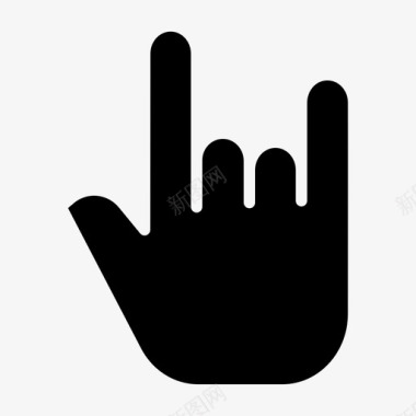 摇滚手指手势图标图标