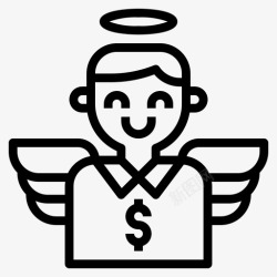 天使投资人天使投资人商人捐款图标高清图片