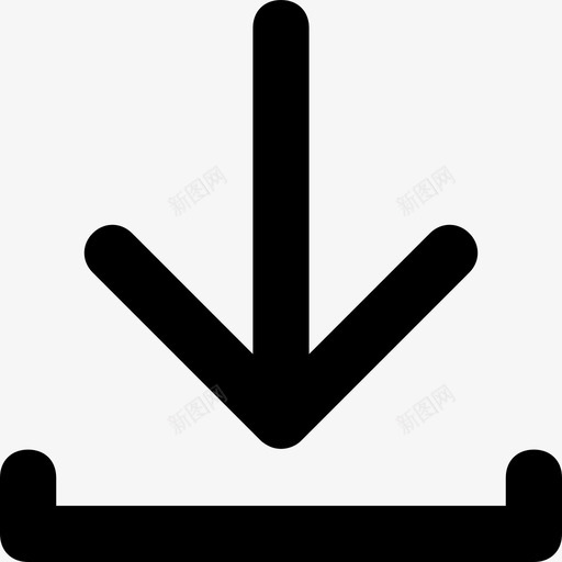 箭头导入图标svg_新图网 https://ixintu.com 下载 导入 收件箱 用户界面 箭头 网络和通讯材料设置平滑线图标