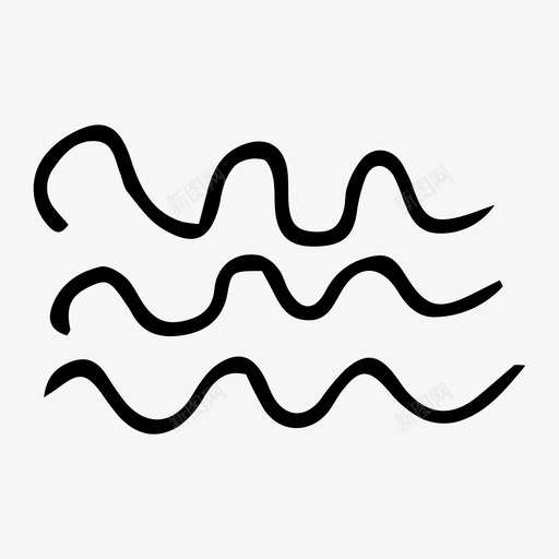 波浪涂鸦海洋图标svg_新图网 https://ixintu.com 大海 波浪 海洋 涂鸦 素描