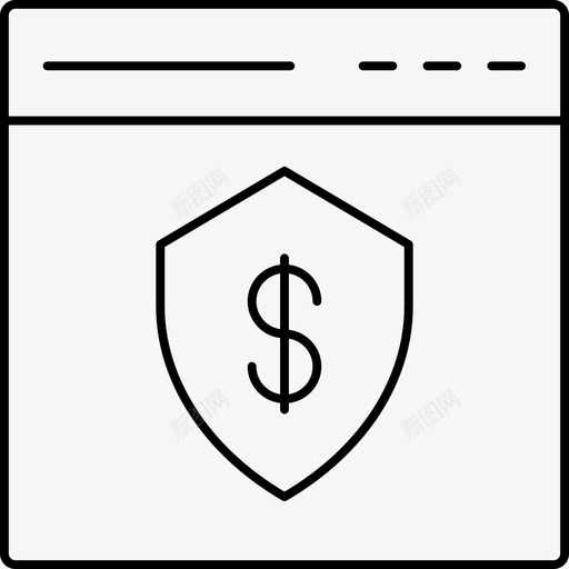 屏蔽浏览器保护图标svg_新图网 https://ixintu.com 保护 商业 图标 安全 屏蔽 浏览器 线图 网页 金融