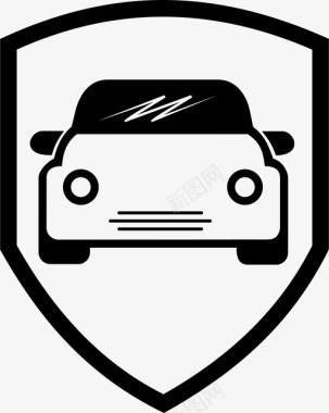 汽车保险汽车保护旅行保险图标图标