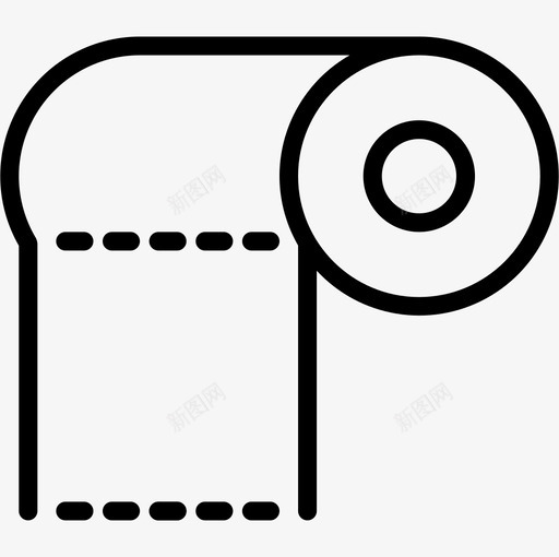 卫生纸清洁设备线性图标svg_新图网 https://ixintu.com 卫生纸 清洁设备 线性