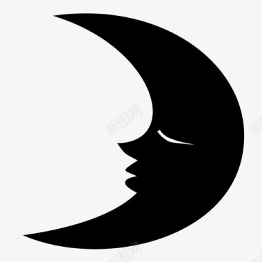 月亮睡觉图标图标
