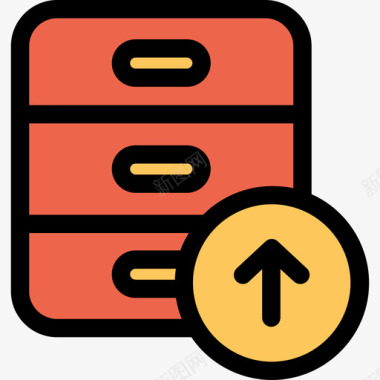 存档大数据8线性颜色橙色图标图标