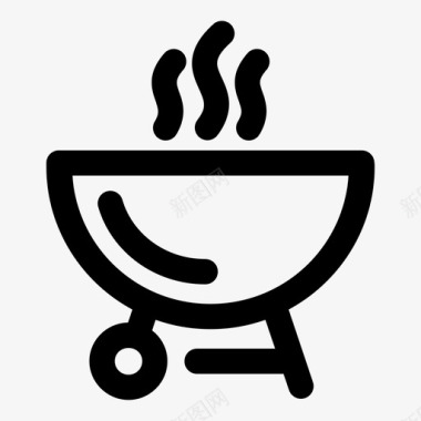 烧烤木炭烧烤肉图标图标