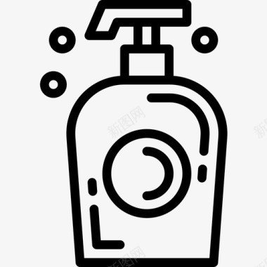 液体肥皂超市21线性图标图标