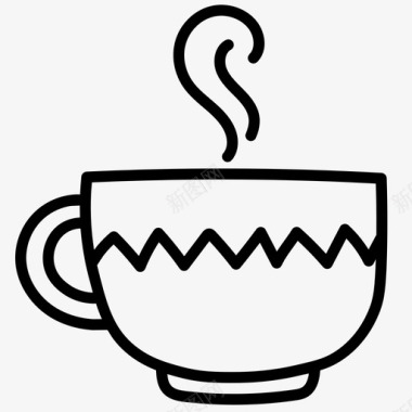 咖啡杯热咖啡爪哇咖啡图标图标