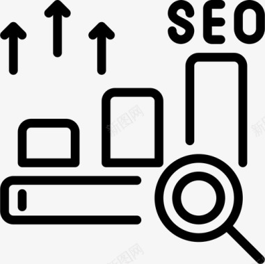 搜索引擎优化搜索引擎优化和网页优化14线性图标图标