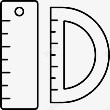 尺子教育几何图标图标