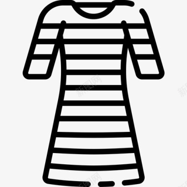 连衣裙冬装和附件6直纹图标图标