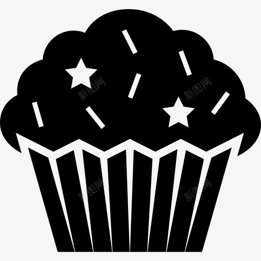 纸杯蛋糕生日庆祝图标svg_新图网 https://ixintu.com 庆祝 生日 纸杯蛋糕