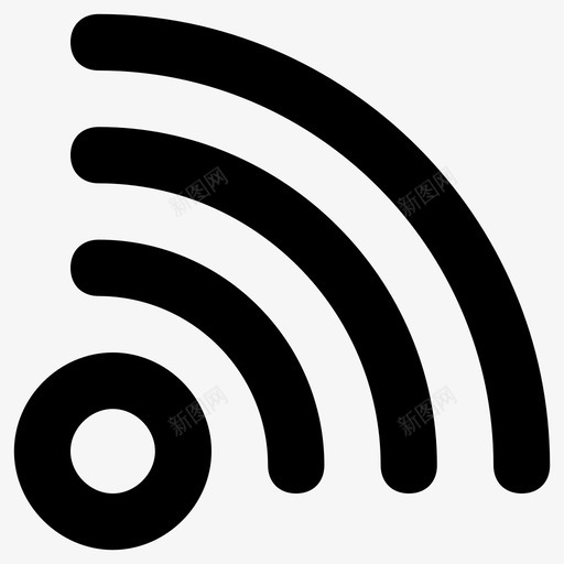 rss博客feed图标svg_新图网 https://ixintu.com feed rss wifi 一组 信号 博客 平滑 材料 线图 网络 通信