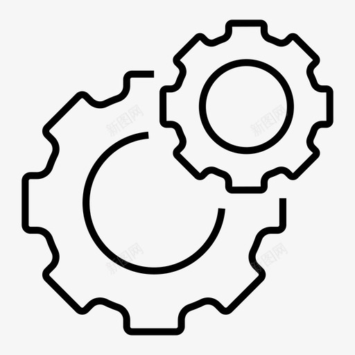 齿轮工业机器图标svg_新图网 https://ixintu.com 工业 搜索引擎优化和商业 机器 齿轮
