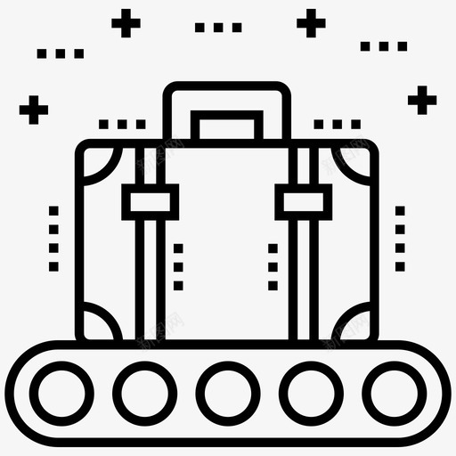 行李传送带机场传送带行李认领处图标svg_新图网 https://ixintu.com 传送带 图标 机场 线路 航空运输 行李 认领