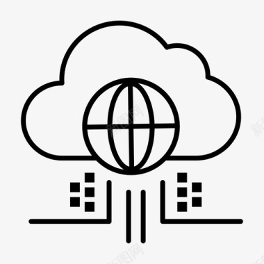 互联网云技术图标图标