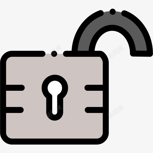 解锁保护安全2线性颜色图标svg_新图网 https://ixintu.com 保护安全2 线性颜色 解锁