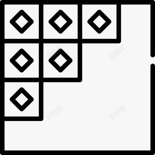 瓷砖室内6线性图标svg_新图网 https://ixintu.com 室内设计 瓷砖 线性