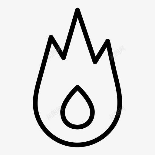 火灾燃烧的火焰危险图标svg_新图网 https://ixintu.com 危险 火灾 火焰 燃烧 警告