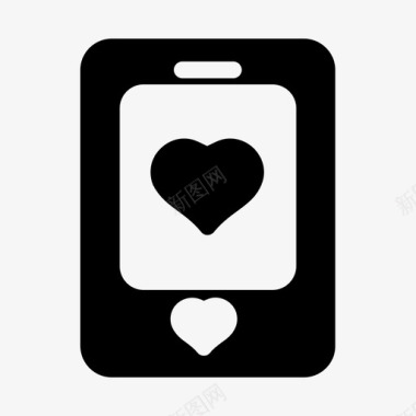 智能手机爱情手机图标图标