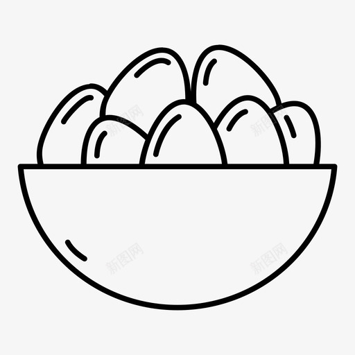 鸡蛋碗营养师鸡蛋图标svg_新图网 https://ixintu.com 有机 营养师 食品 鸡蛋 鸡蛋碗
