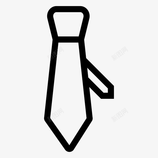 领带商务服装图标svg_新图网 https://ixintu.com 专业 商业 商务 图标 时尚 服装 线图 领带