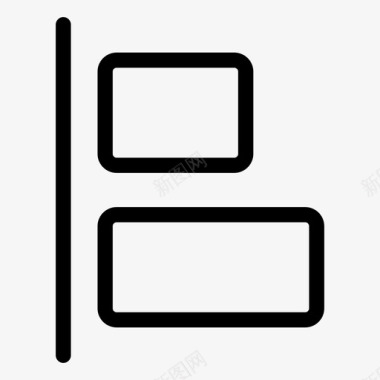 左对齐对齐元素图形图标图标
