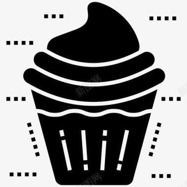 纸杯蛋糕烘焙产品美味图标图标