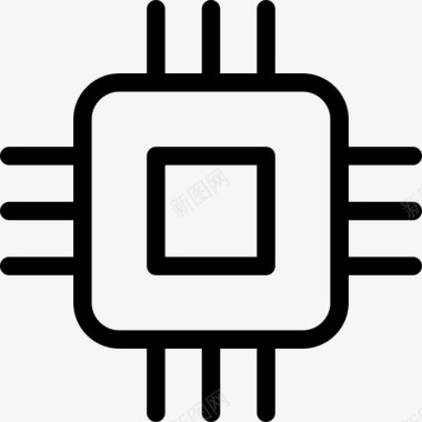 芯片pc组件6线性图标图标