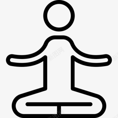 瑜伽姿势课程男人图标图标
