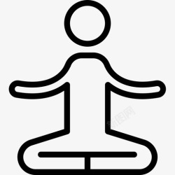瑜伽课程瑜伽姿势课程男人图标高清图片