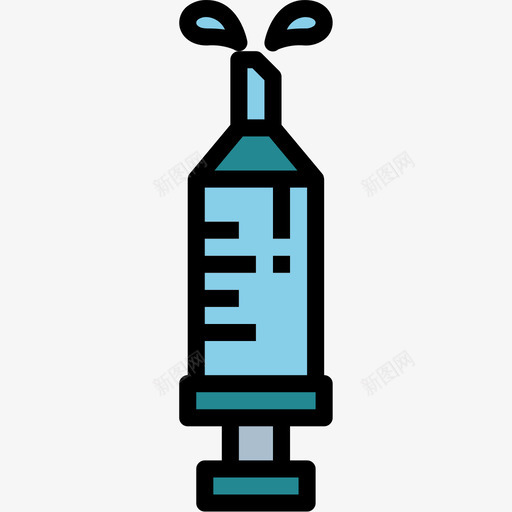 注射器医院50线性颜色图标svg_新图网 https://ixintu.com 医院50 注射器 线性颜色