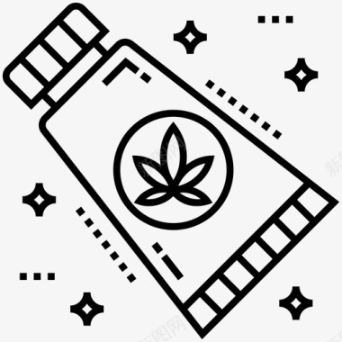大麻产品大麻大麻草药图标图标