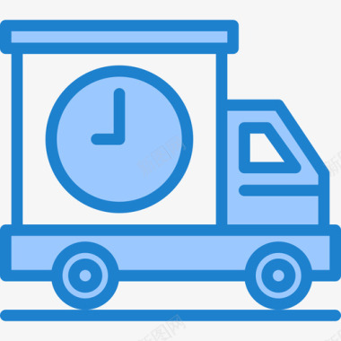 送货购物和电子商务8蓝色图标图标
