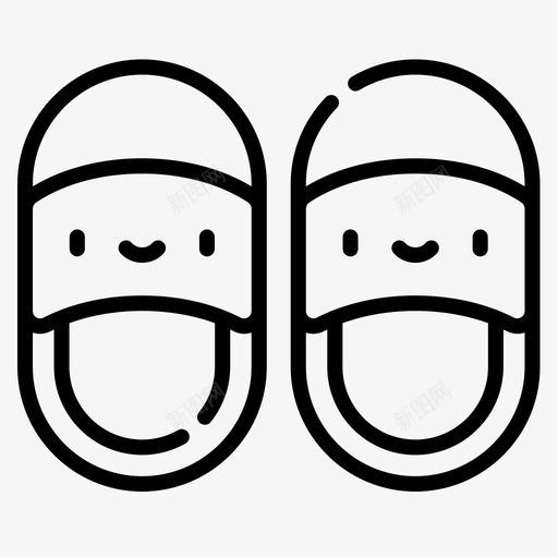 拖鞋冬衣及附件7直纹图标svg_新图网 https://ixintu.com 冬衣及附件7 拖鞋 直纹