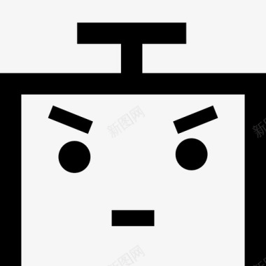 疯狂的机器人愤怒的机器人机器人的情感图标图标