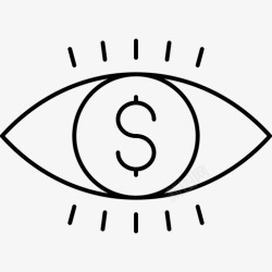 企业车体外观眼睛美元财务图标高清图片