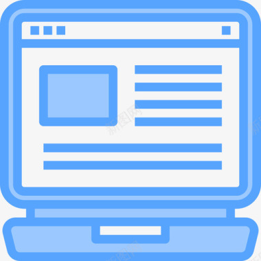 浏览器笔记本电脑浏览器5蓝色图标图标