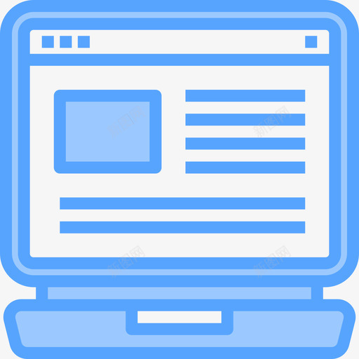 浏览器笔记本电脑浏览器5蓝色图标svg_新图网 https://ixintu.com 浏览器 电脑 笔记本 蓝色