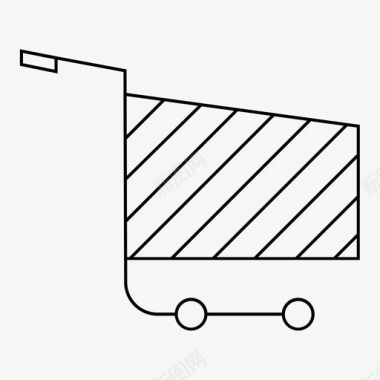 购物车基本的杂货店图标图标