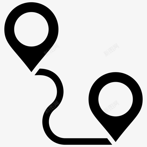 地图导航定位销位置标记图标svg_新图网 https://ixintu.com 位置标记 地图导航 地图指针 地图指针符号包 地图标记 定位销