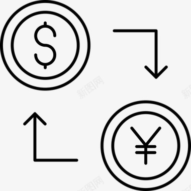 转账货币汇兑图标图标