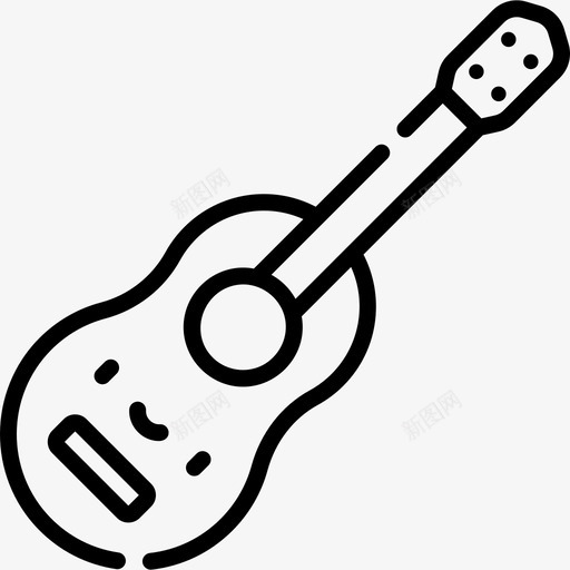 Ukelele音乐商店8lineal图标svg_新图网 https://ixintu.com Ukelele lineal 音乐商店8