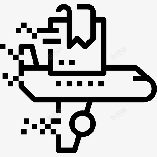 飞机物流21直线型图标svg_新图网 https://ixintu.com 物流21 直线型 飞机